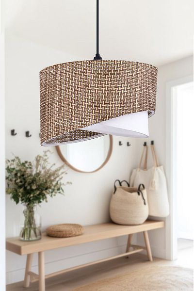 Emg DesiGn Ellipse 2 Tier Fabric Cake Chandelier Children's Room Bedroom Living Room Kitchen Hall