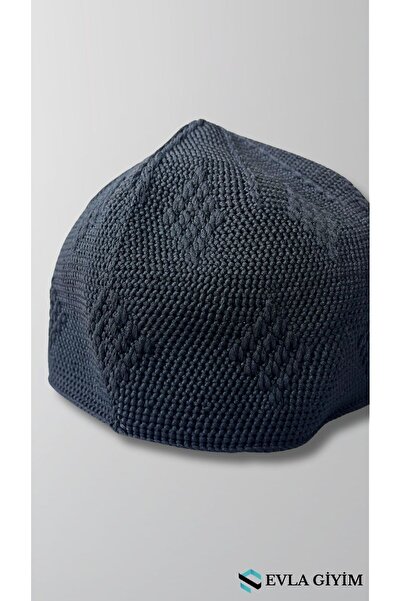 evla Pamuklu Örme Dantel Namaz Takkesi 1 Adet