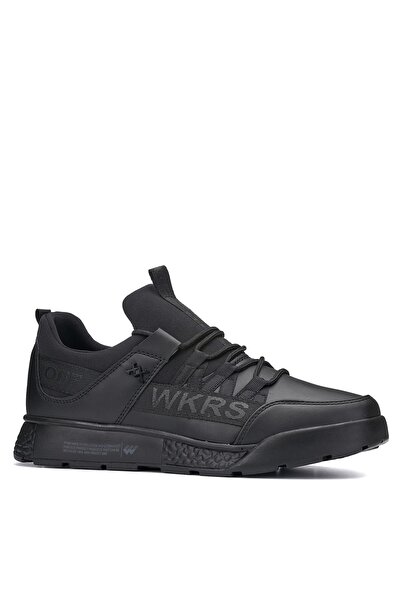Wickers ERTAKUŞ SHOES 230076 SİYAH FÜME CİLT SPOR AYAKKABI