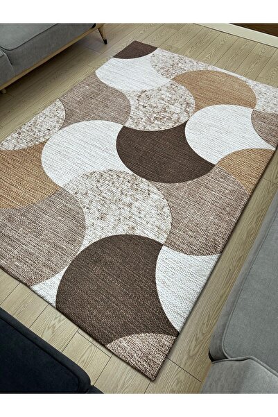 GÖRKEM PAZARLAMA Lastikli Mikro Polar Halı Örtüsü - Yıkanabilir - Dijital Bas...