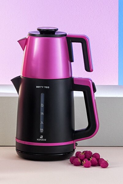 Karaca Berry Tea Xl 2in1 Çelik Demlikli Çay Makinesi Ve Kettle Pinkberry