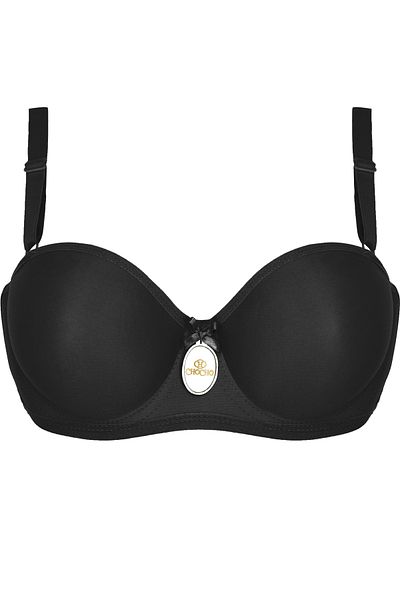 CHC Chocho Black Color Gathering Unfilled Underwire Bra