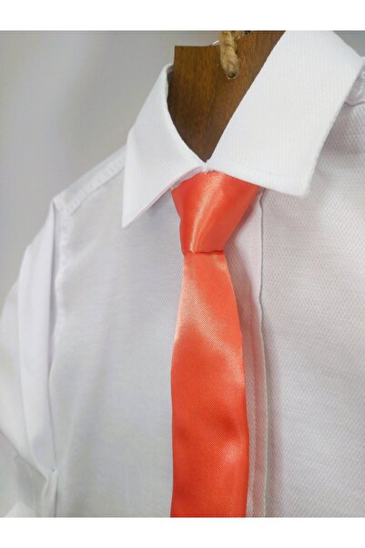 GallanD Tie 9-10 Years Old Children's Plain Satin Tied Unisex Special Day Birthday Wedding Satin Tie