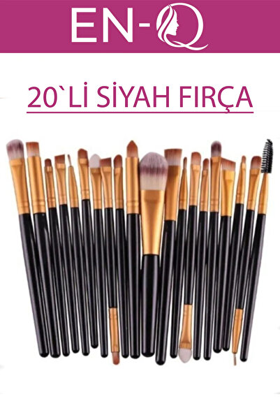 ENQ 20-Piece Professional Soft Makeup Brush Set Black