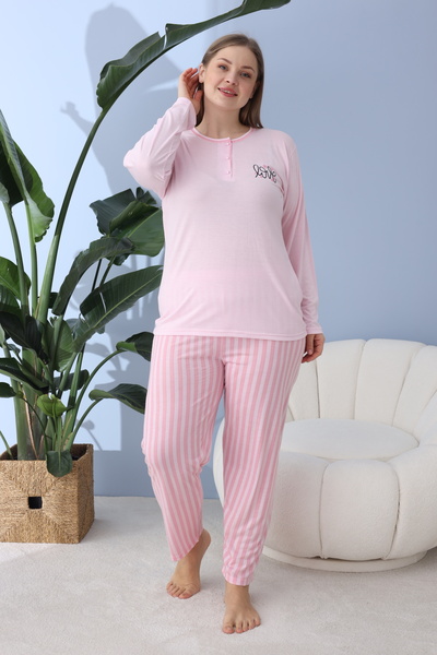 BEYAZTOPTAN Good Quality Bamboo Long Sleeve Battal Pajama Set