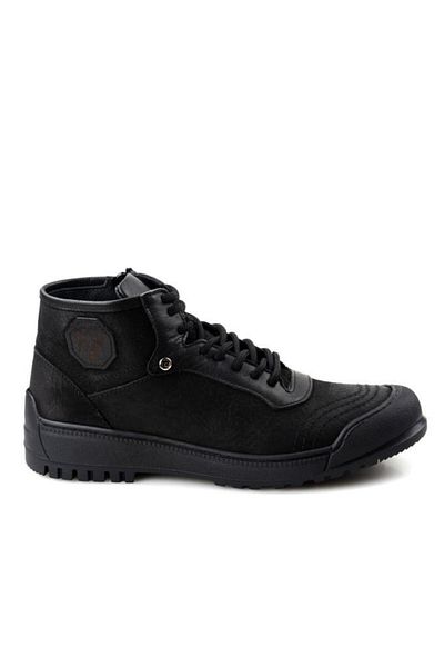 Pierre Cardin 382105 Ανδρικές δερμάτινες μπότες Shearling