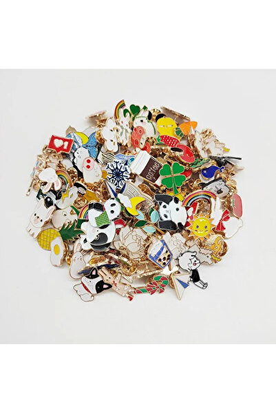 Choice 50 قطعة 50 قطعة دبابيس كرتونية أيقونات نباتات دبابيس شارة حيوان أو فاك...