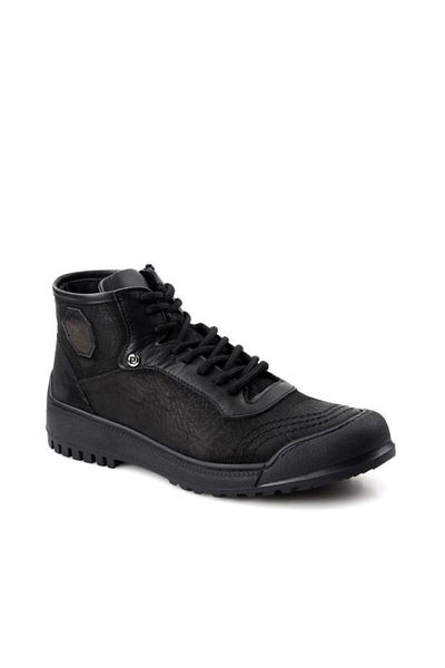 Pierre Cardin 382105 Ανδρικές δερμάτινες μπότες Shearling