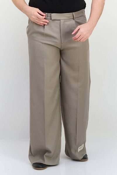 The Giving Movement Men Regular Fit Brand Logo Wide Leg Pants, Grey