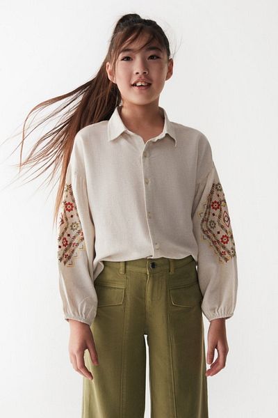 HAUSEkids 8-14 Years Girl's Cappadocia Trousers Set - Cream
