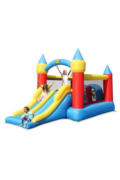 Happy Hop قلعة نطاطة مع زحليقة مزدوجة (460 × 250 × 250 سم) - نشاط داخلي وخارجي
