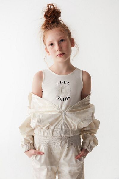 HAUSEkids Яке за момиче 8-14 години, магически блясък - кремаво