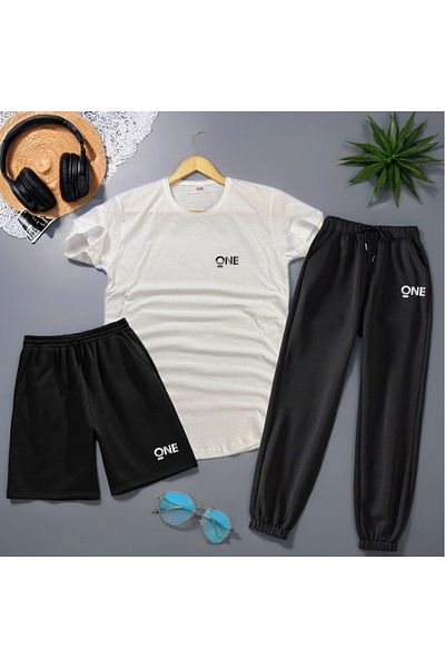 Fifty Color Unisex, Summer, Shorts, T-Shirts, Sweatpants, Set of 3 Combination Sets