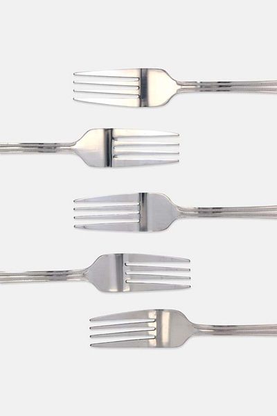 Farberware 10 Pieces Fine Stainless Steel Dinner Forks, Silver
