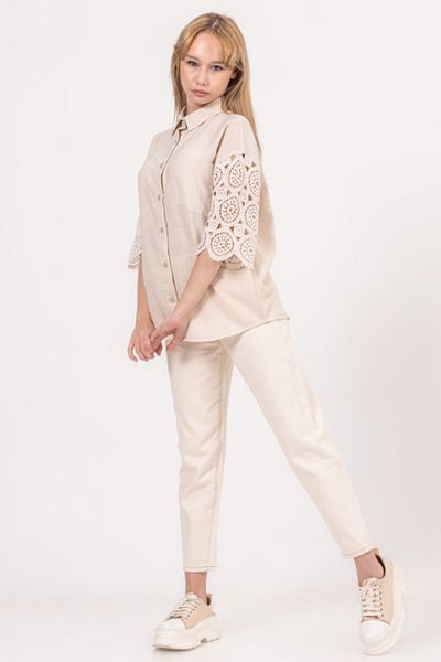 HAUSEkids 8-14 Years Berceste Mira Girl's Suit - Cream