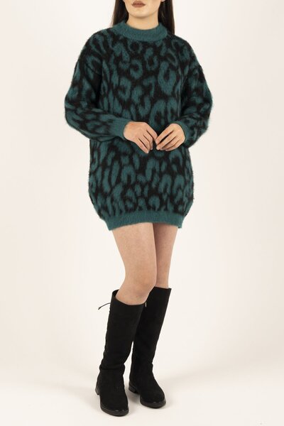 İKLİM LİFE Πλεκτό τουνίκ με σχέδιο λεοπάρ