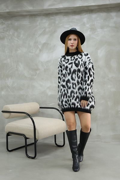 İKLİM LİFE Leopard Pattern Knitwear Tunic