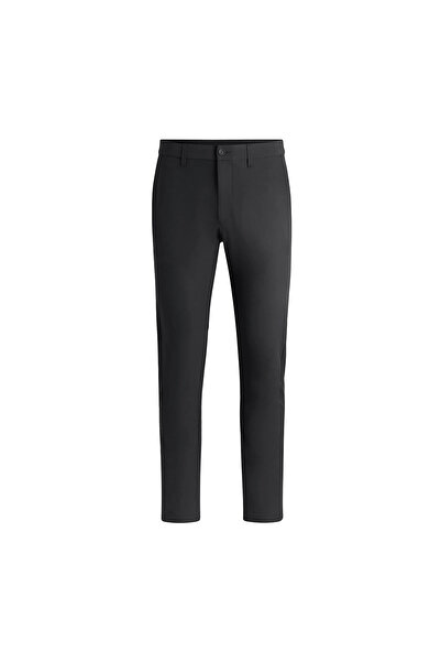 BOSS Erkek Slim Fit Çabuk Kuruyan Su Tutmayan Dar Paça Siyah Pantolon 50534303-001
