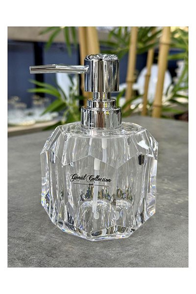 Doğudeko Luxury Glass Gönül Διανομέας Υγρού Σαπουνιού Διαφανές Ακρυλικό V2