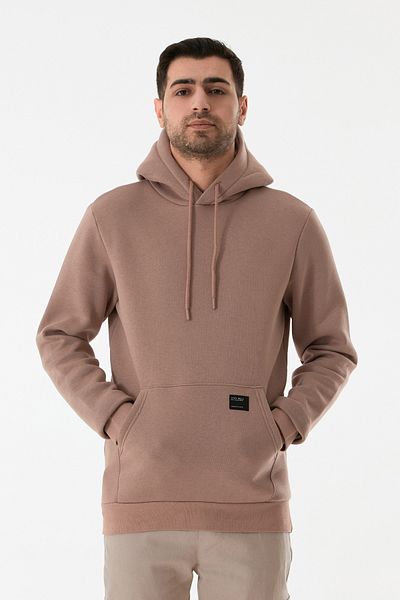 Fulla Moda Φούτερ με κουκούλα 3 κλωστών Basic Kangaroo Pocket