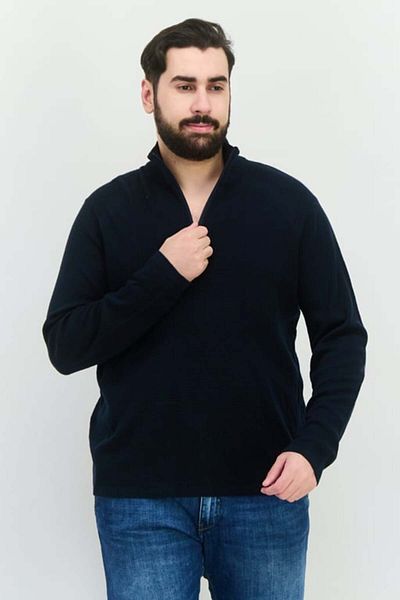 Perry Ellis Men High Neck Long Sleeves Knitted Sweater, Navy