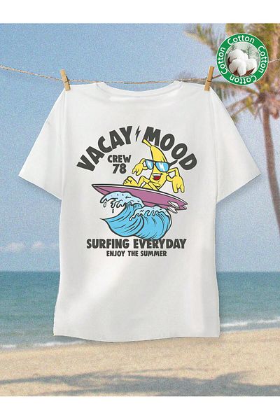 uyguntarz Unisex tričko Vacay Mood s potištěným designem