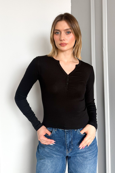 ModaPlaza Žensko body sa dugim rukavima i kopčanjem 21926