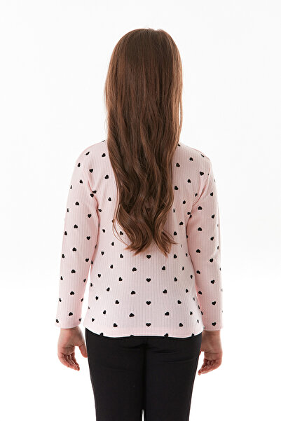 Fulla Moda Κοριτσίστικη μπλούζα με λαιμόκοψη με σχέδιο καρδιάς