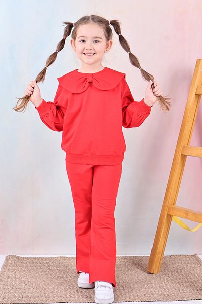My Hanne Girl's Suit with Bow Collar 50651