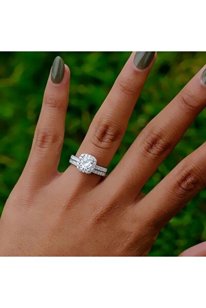 Choice1 R124-Silver-8 خواتم خطوبة حمراء رومانسية، خاتم أنيق أبيض اللون، خاتم ...