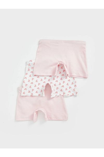 LC Waikiki Lcw Kids Pink Elastic Waist Girls Boxer 3-Pack