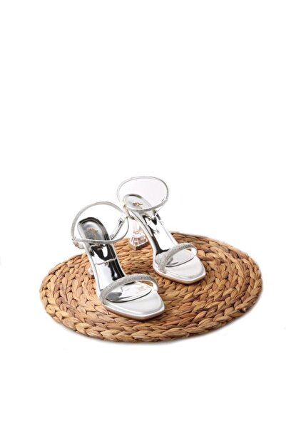 Papuçcity Tamer 02838 - Ženske večernje sandale sa potpeticama visine 8,5 cm