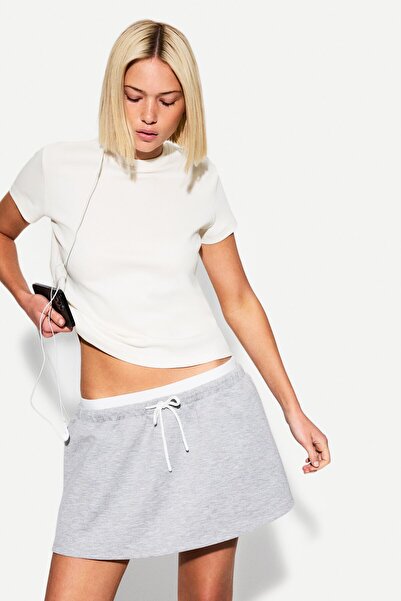 Bershka Kısa kollu kalın t-shirt