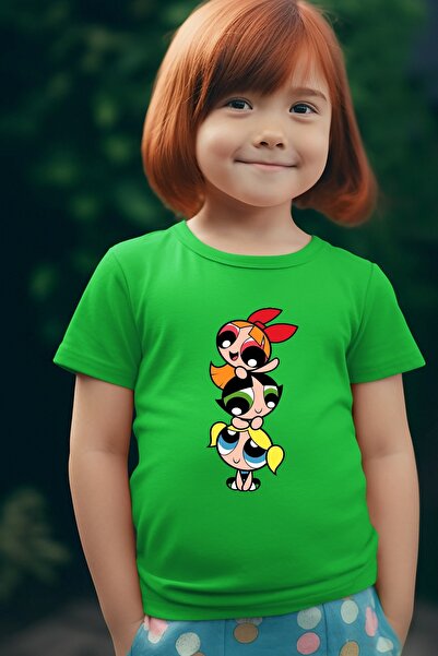 oneagılyazı Tricou oversize pentru copii cu imprimeu Powerpuff Girls
