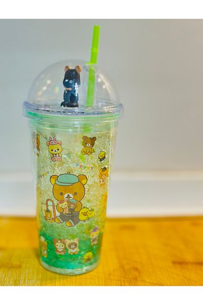 CNSZ Lighted Mica Cup / Leak Proof / with Straw / Fun, 3 Different Color Shades