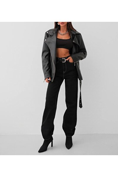 JK Stores Vatkalı Oversize Biker Ceket