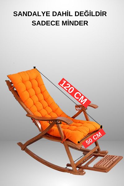 MoMMe Rocking Chair Cushion Bench Cushion 50X120 cm (Orange)