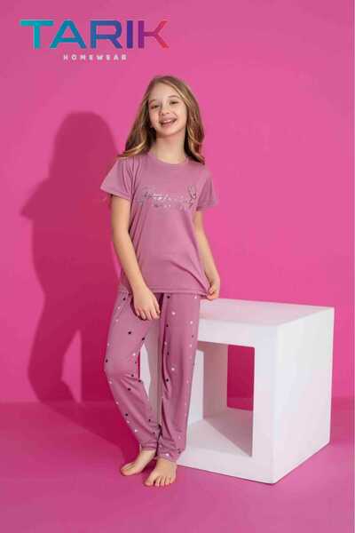 Love Fuchsia Underwear Milan Fabric Breathable Short Sleeve Mother-Daughter Pajamas Set - 1 Piece