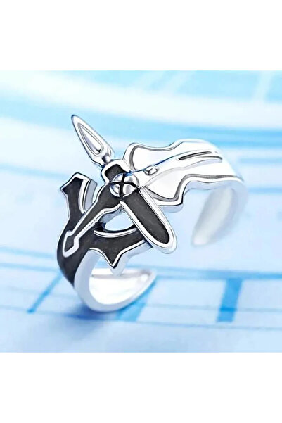 Choice خاتم صليب شخصي بتصميم أنيمي كرتوني قابل للتغيير، خاتم أسونا كيريتو بتص...