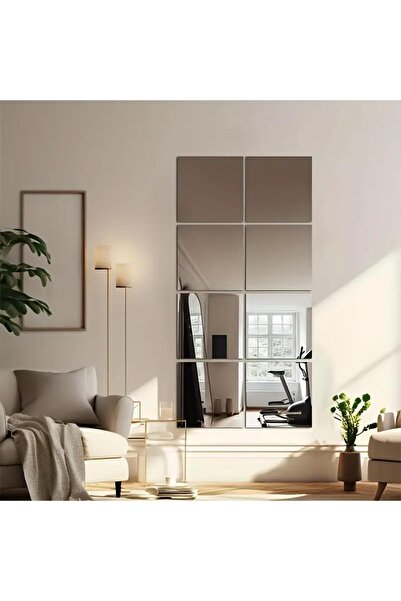 Viyens Kare Pleksi Ayna 35x35cm 4 Adet - Silver