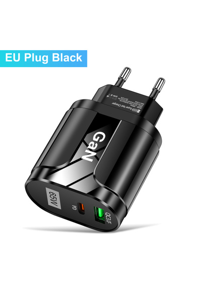 Choice شاحن حائط من النوع C من GaN 65 وات PD USB Type C بمقبس الاتحاد الأوروب...