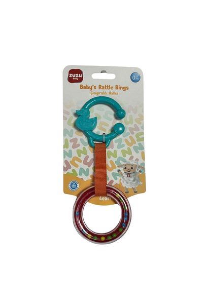Zuzu Toys خاتم خشخيشة موديل 41223 باللون الأحمر الفيروزي