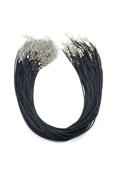 Choice 1.5 مم 50 قطعة من حبل القلائد الأسود 50 قطعة من إكسسوارات المجوهرات، ح...