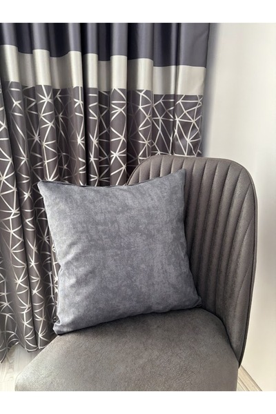 Store Gri Modern Kırlent Kılıfı
