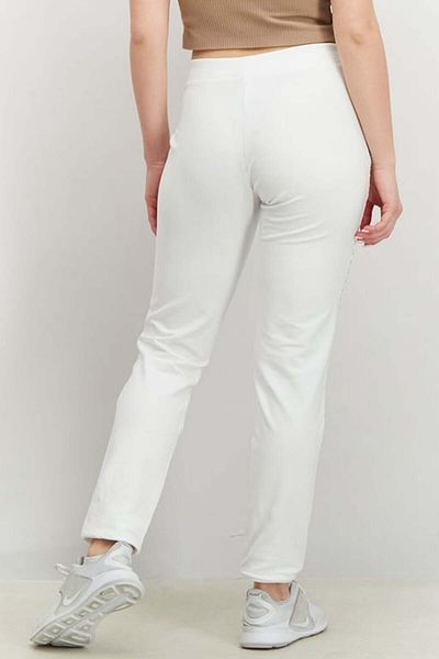 Moschino Women Elastic Waist Stud Pants, White