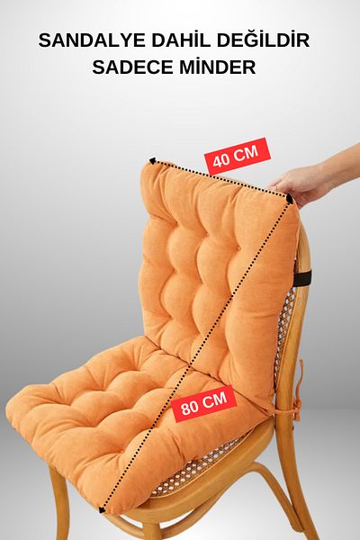 MoMMe Orange Chair Cushion 40X80 cm 1 Piece