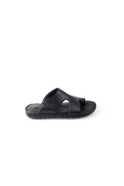 Papuçcity Emr 02903 - Ανδρικές δερμάτινες σαγιονάρες Ortho Pedic
