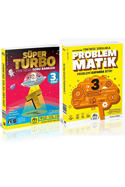Model Eğitim Yayınları 3. Sınıf Problemmatik + Yeni Nesil Süper Turbo Tüm Dersler Soru Bankası