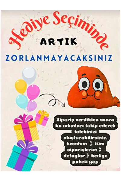 muyudi Darwin Sevimli Peluş Yastık & Uyku Arkadaşı & Oyuncak & Hediyelik 27 Cm