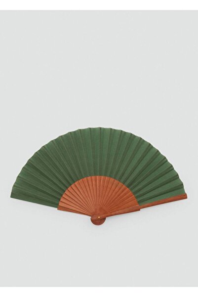 MANGO Woman Wooden Flat Fan